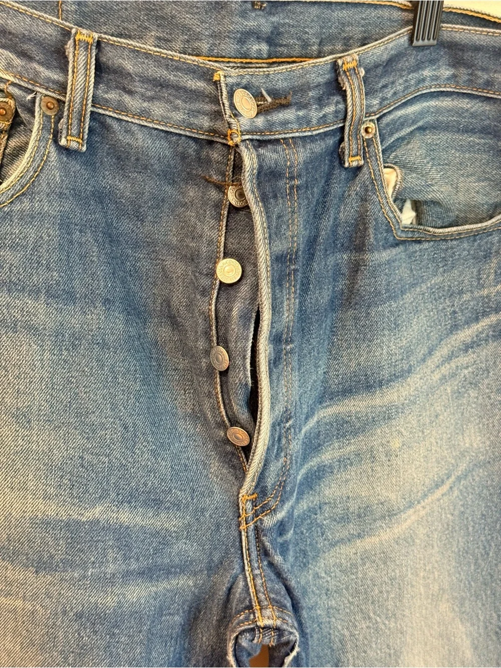 LEVIS 501 36x34 Men's Blue Denim Jeans